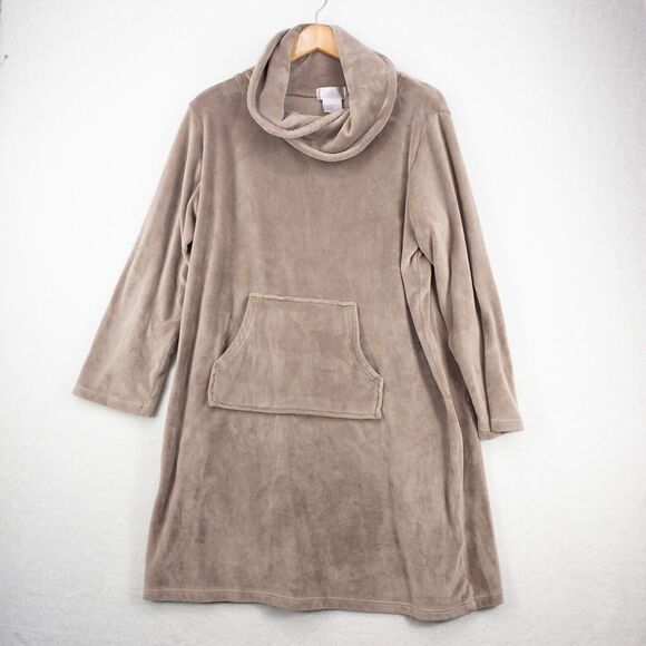 Softies by Paddi Murphy Loungewear L/XL Velour Blush Snuggle Lounger Gown Robe - Picture 1 of 14